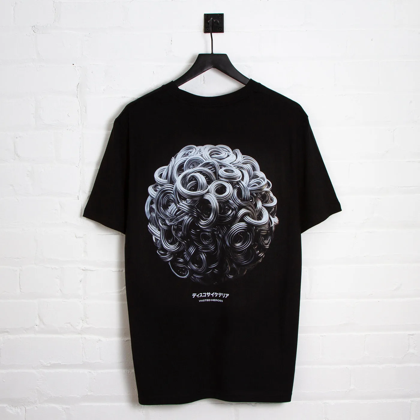 028 Disco Psychedelia Back Print - Tshirt - Black