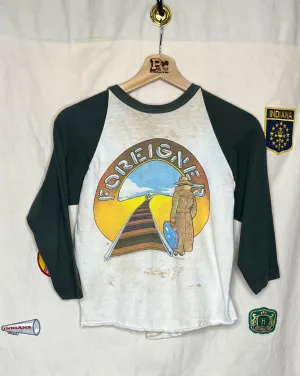 1981 Foreigner Band Green Raglan Tour T-Shirt: S