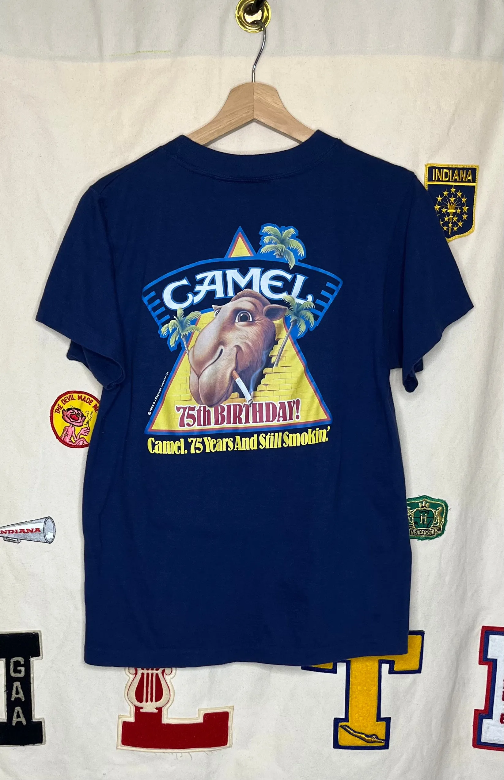 1988 Camel Cigarettes 75th Birthday T-Shirt: M