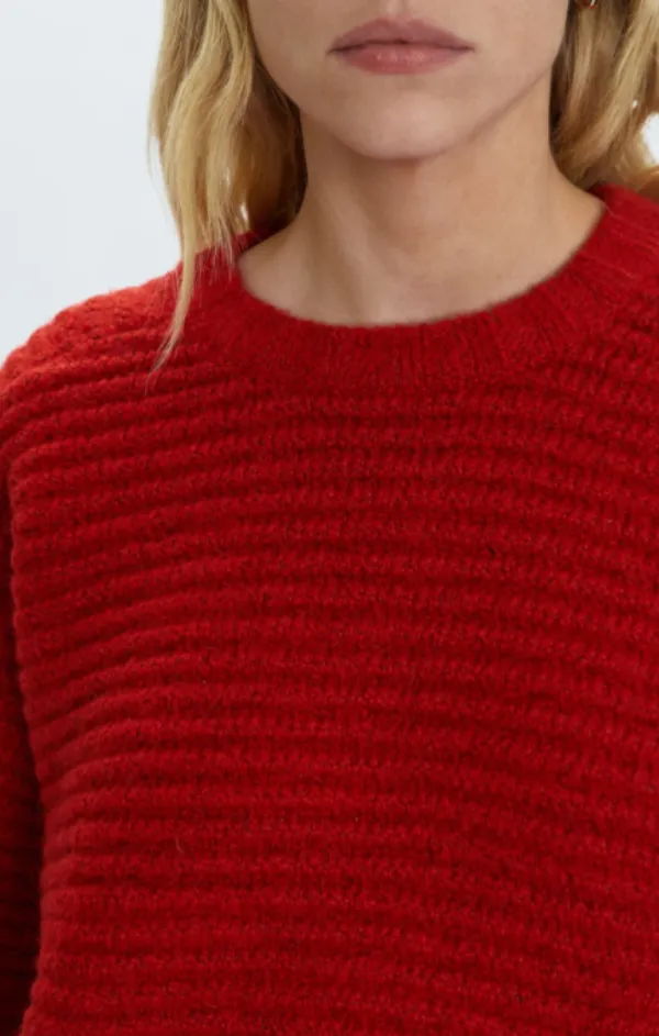 Adina Every Day Sweater in Rouge