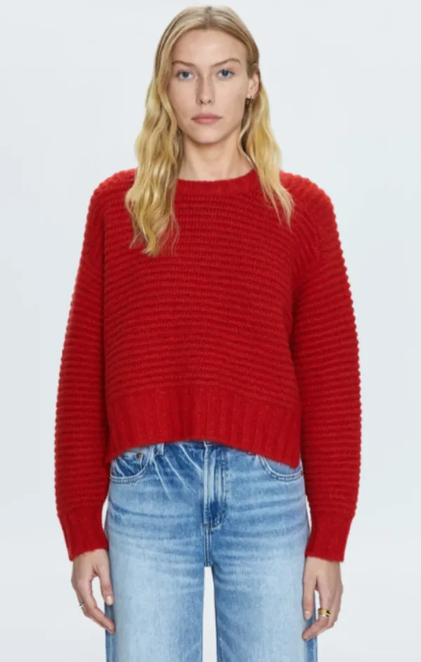 Adina Every Day Sweater in Rouge