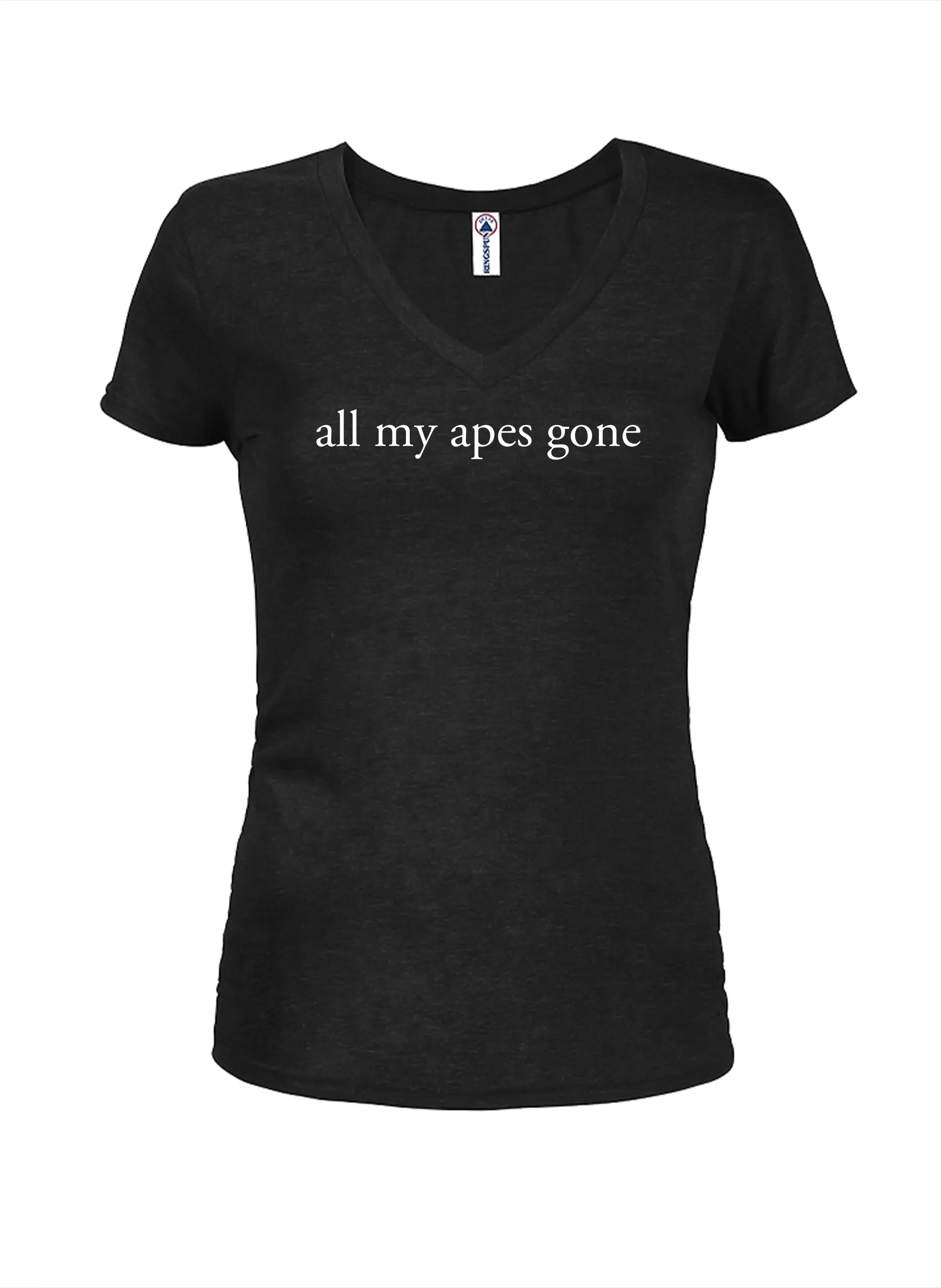 all my apes gone Juniors V Neck T-Shirt