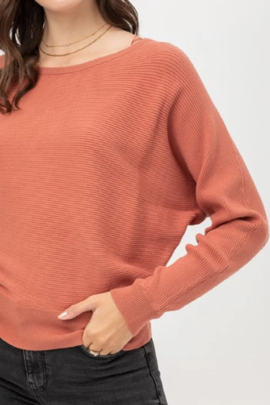 Alondra Terra Cotta Knit Top