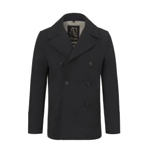 Amalfi Brushed Cotton Peacoat in Dark Navy