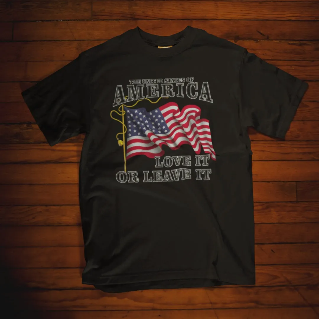 America, Love it or Leave it Patriotic Unisex T-Shirt