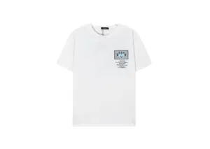 Amiri - Printed Blue Logo White T-Shirt