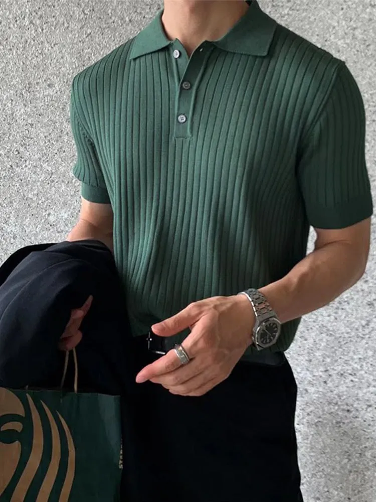 AntoniosClothing Elastic Casual Polo T-Shirt