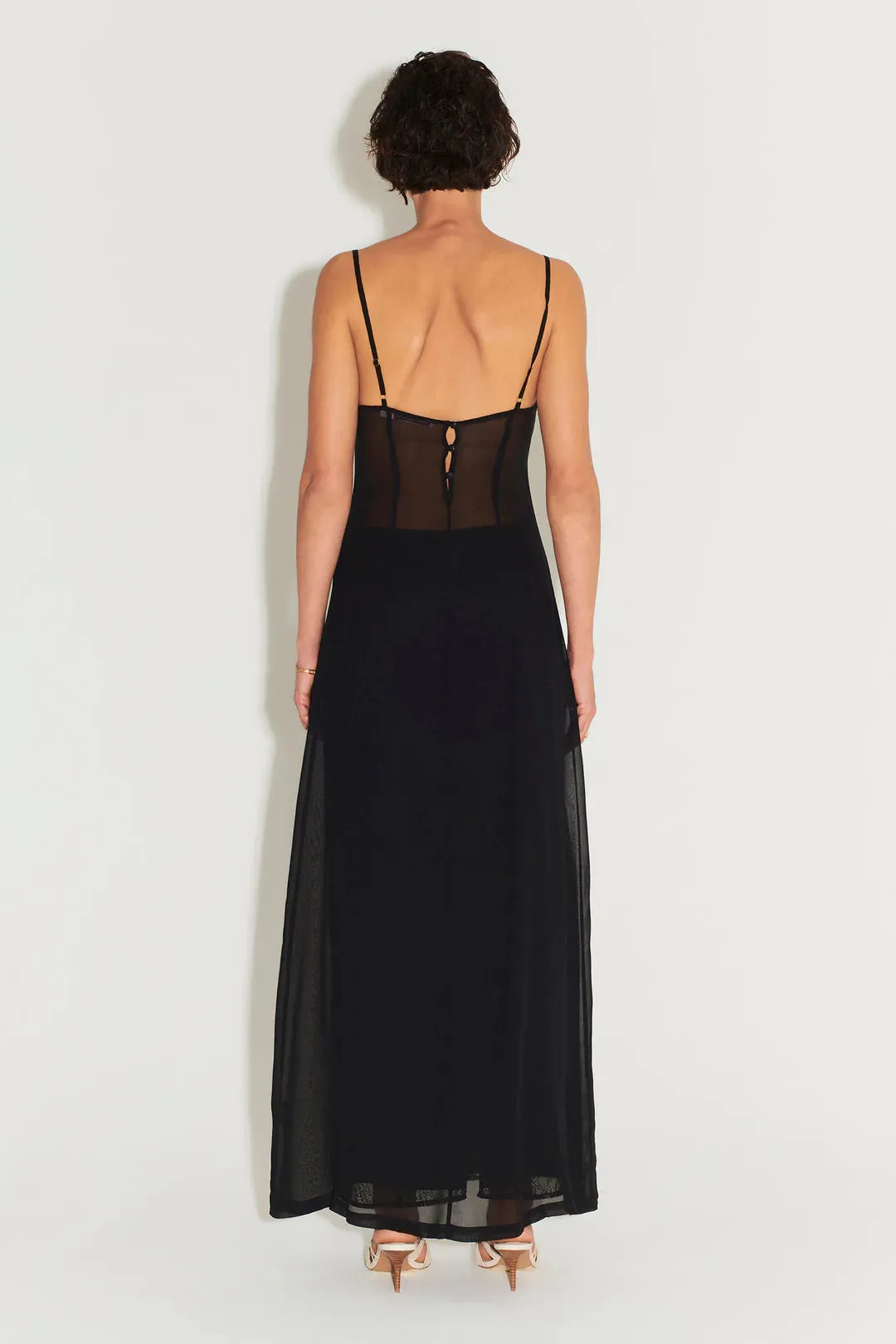 Avenue Sheer Dress Black