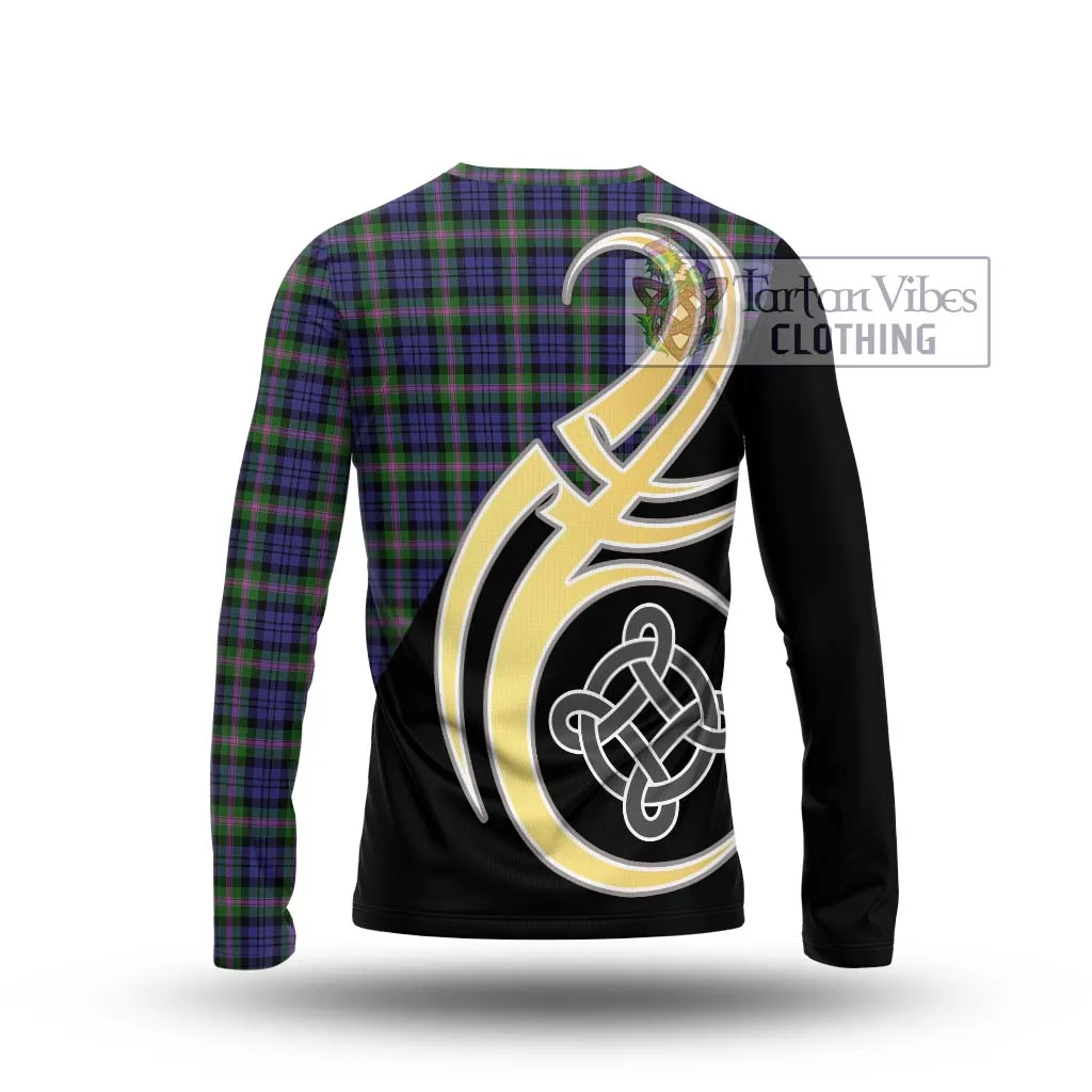 Baird Modern Tartan Long Sleeve T-Shirt with Family Crest and Celtic Symbol Style