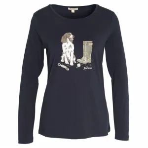 Barbour Hedley Ladies Long Sleeve T-Shirt - Navy