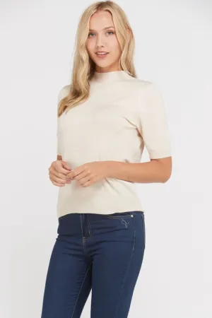 Basic Knit Turtleneck Top