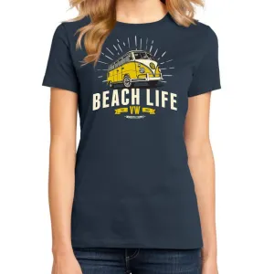 BEACH LIFE VW BUS LADIES FIT T-SHIRT