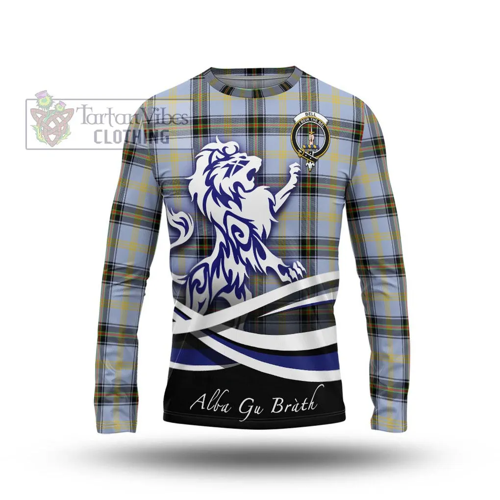 Bell of the Borders Tartan Long Sleeve T-Shirt with Alba Gu Brath Regal Lion Emblem