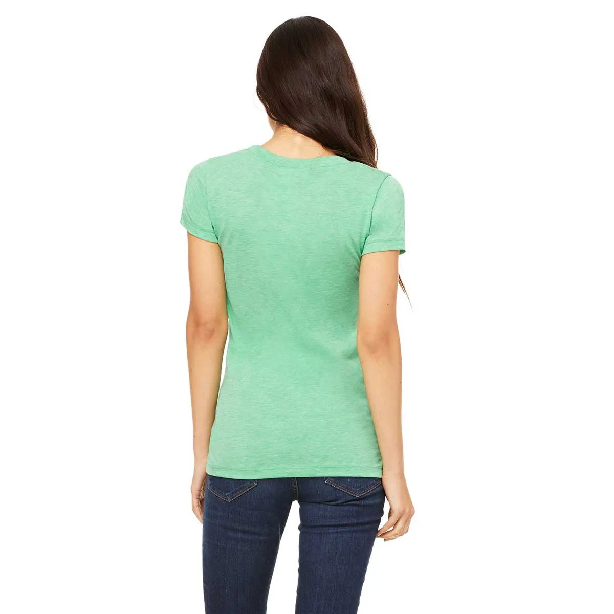 Bella   Canvas Women's Green Triblend Short-Sleeve T-Shirt