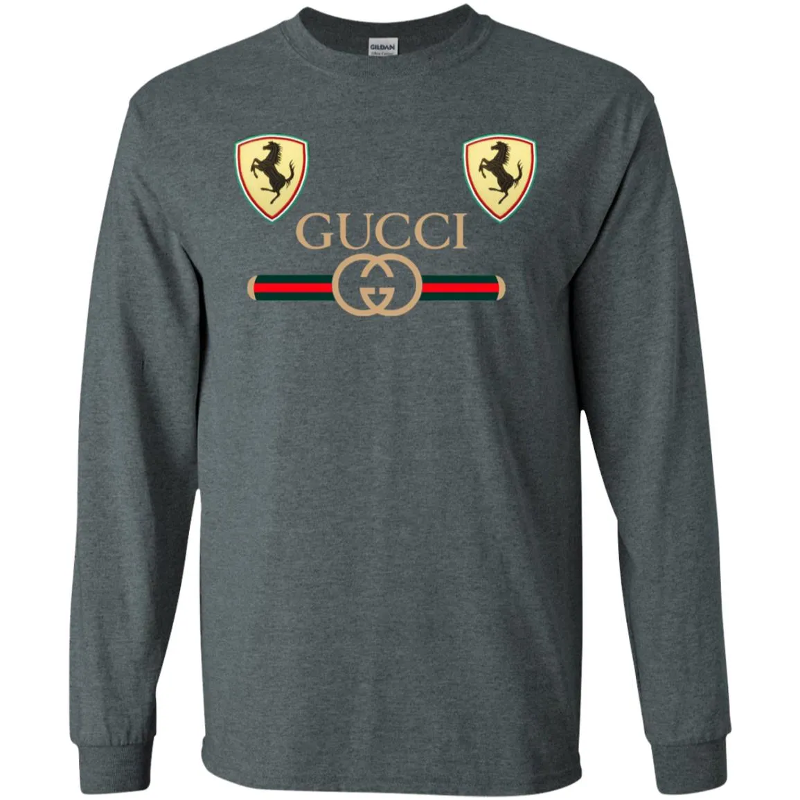 Best Gucci Ferrari New T-shirt Men Long Sleeve Shirt