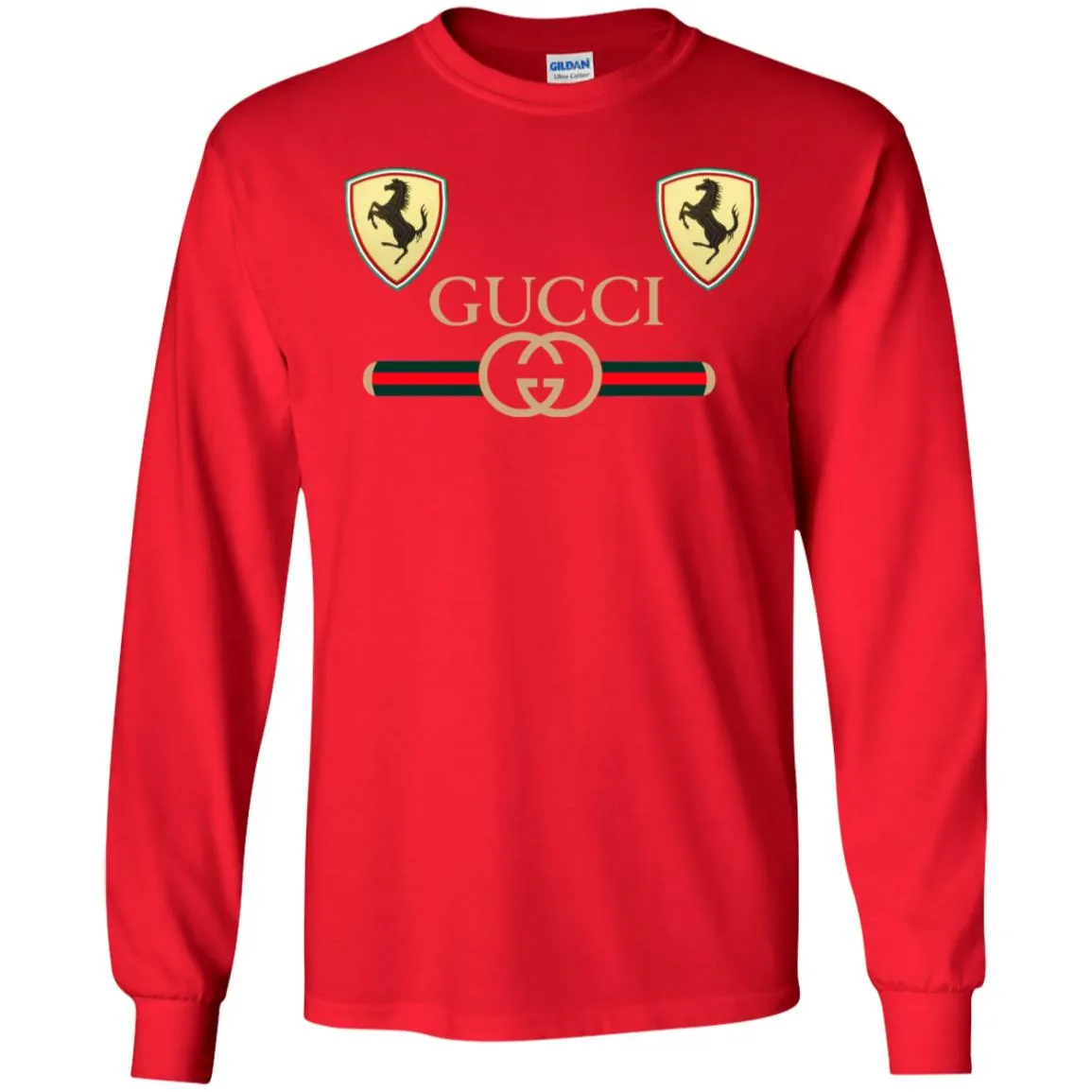 Best Gucci Ferrari New T-shirt Men Long Sleeve Shirt