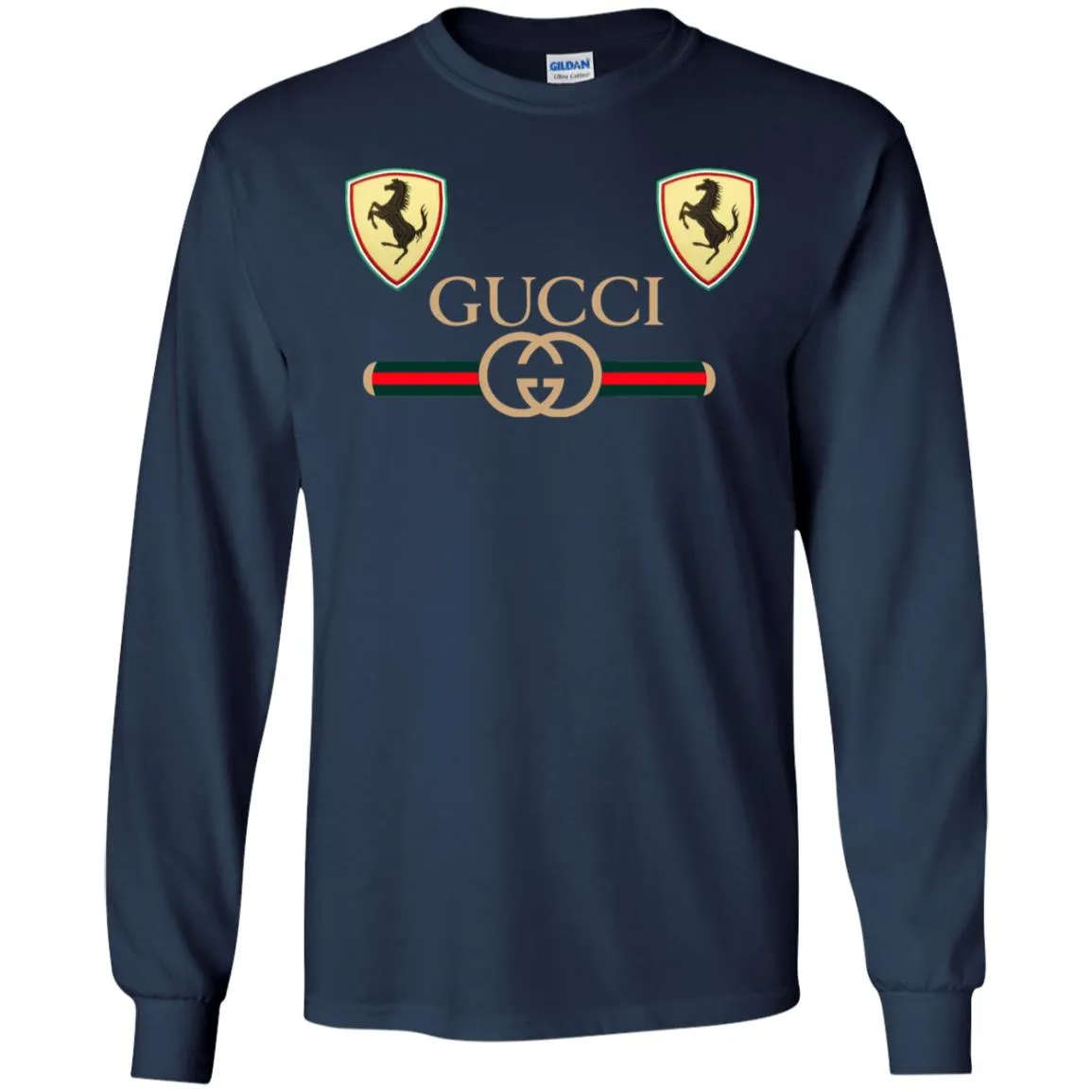 Best Gucci Ferrari New T-shirt Men Long Sleeve Shirt