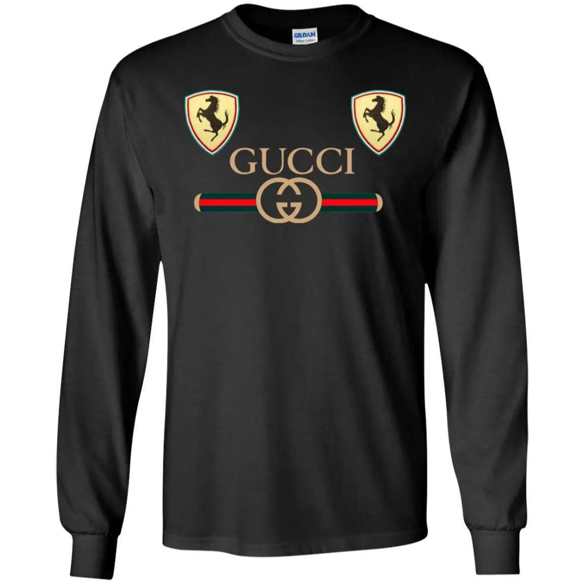 Best Gucci Ferrari New T-shirt Men Long Sleeve Shirt