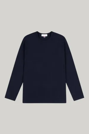 Bevis Long Sleeve Cotton t-shirt - Navy