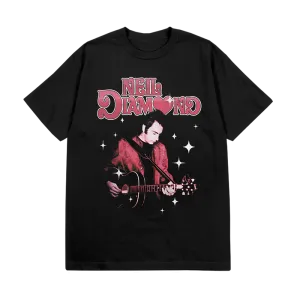 Black Sparkle Guitar T-Shirt