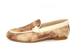 BluBlonc  Blush Nude Marble Fabric Slip On Celeste