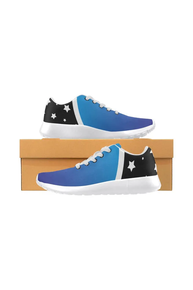 Blue Gradient & Stars Women’s Running Shoes (Model 020)