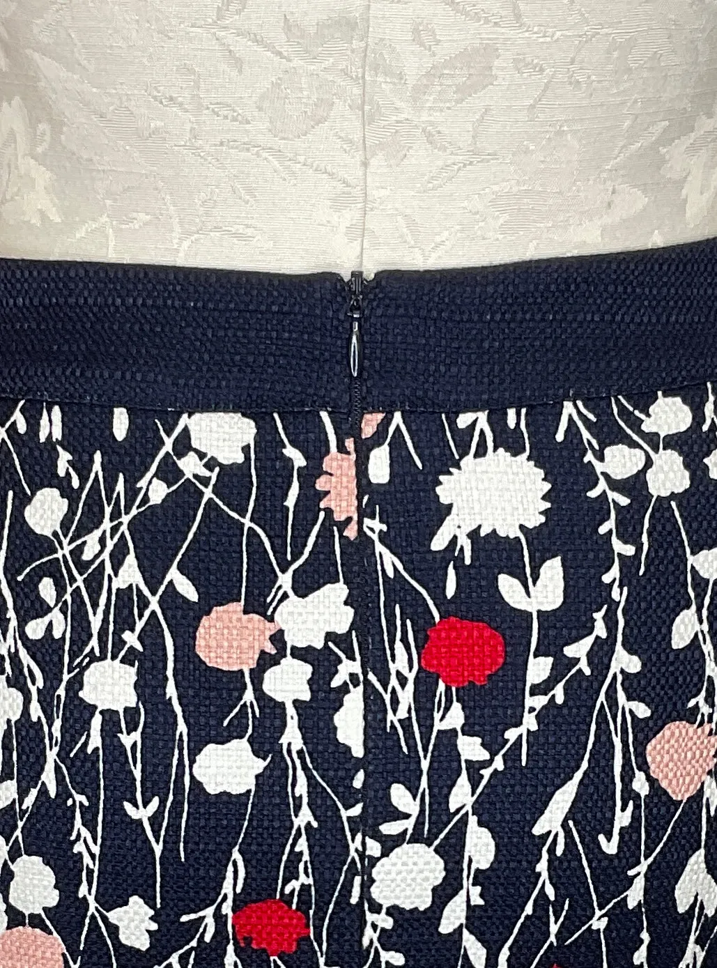 BODEN FLORAL PIQUE VINE SKIRT - 8