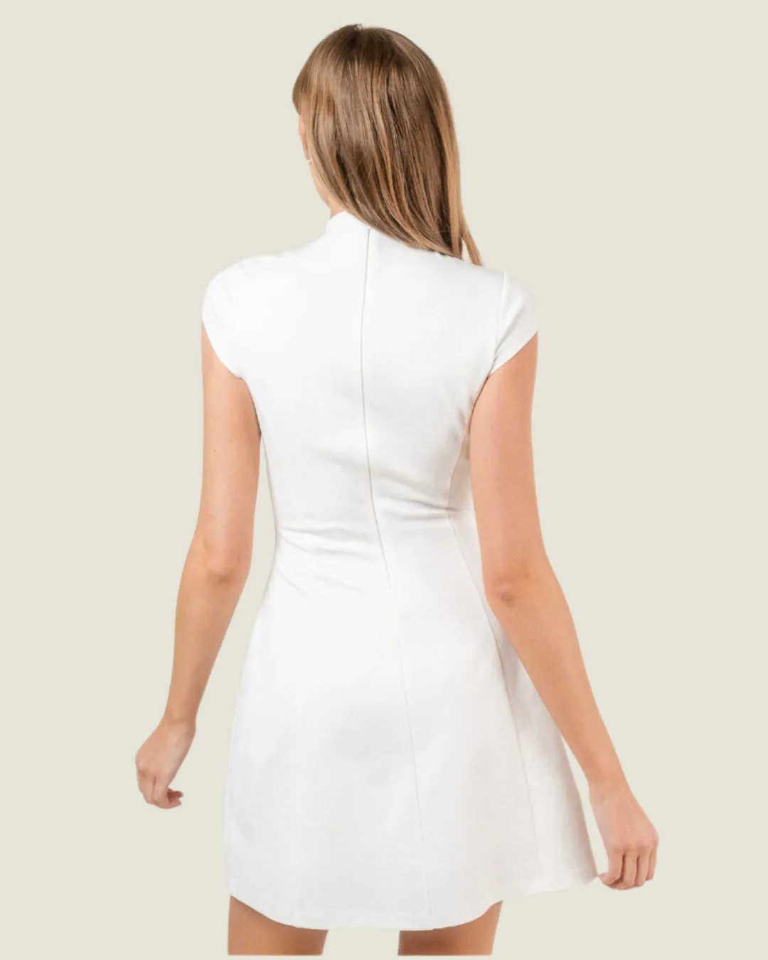 Bridal Era: White Cap Sleeve Mini Dress