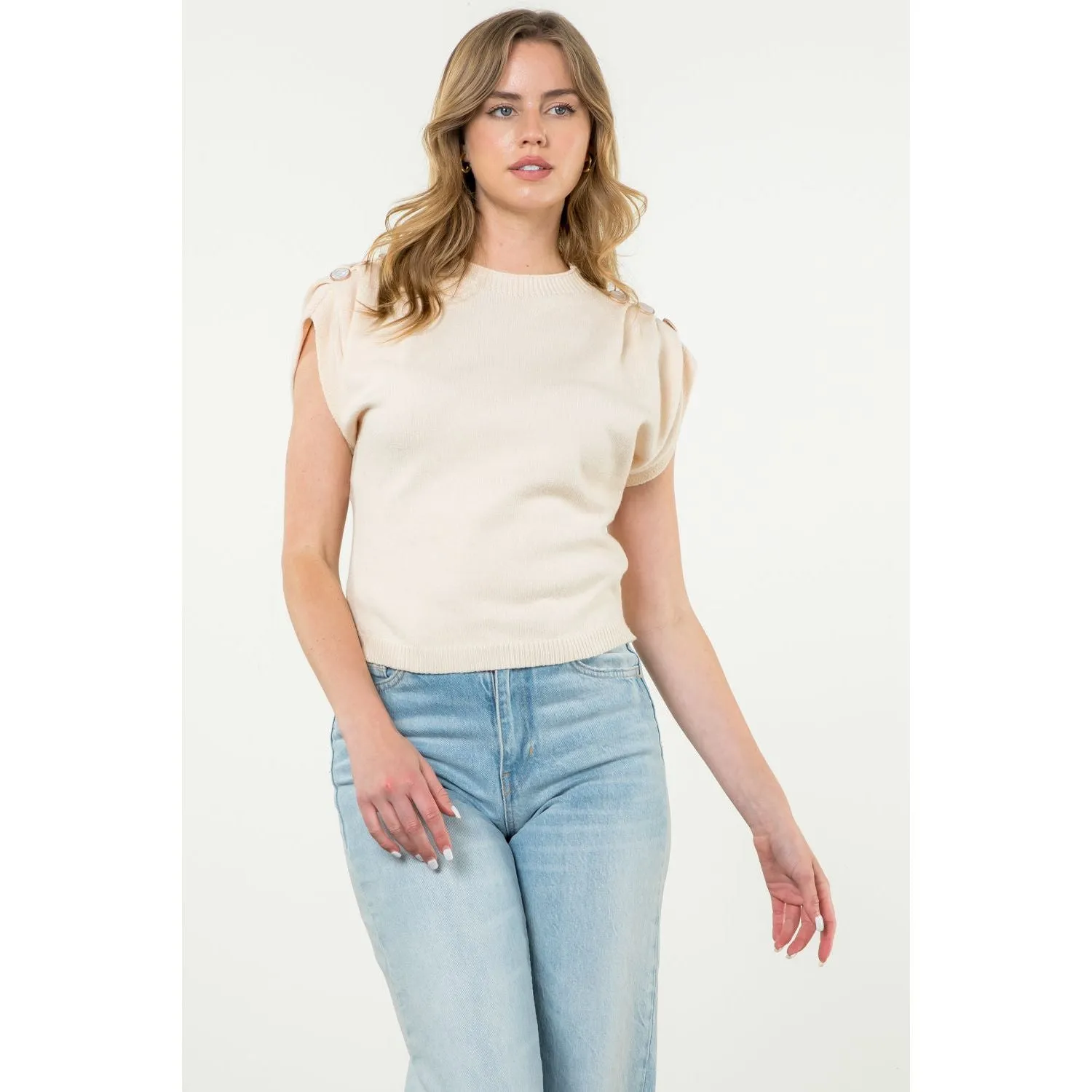 Bridgette Short Sleeve Knit THML Top