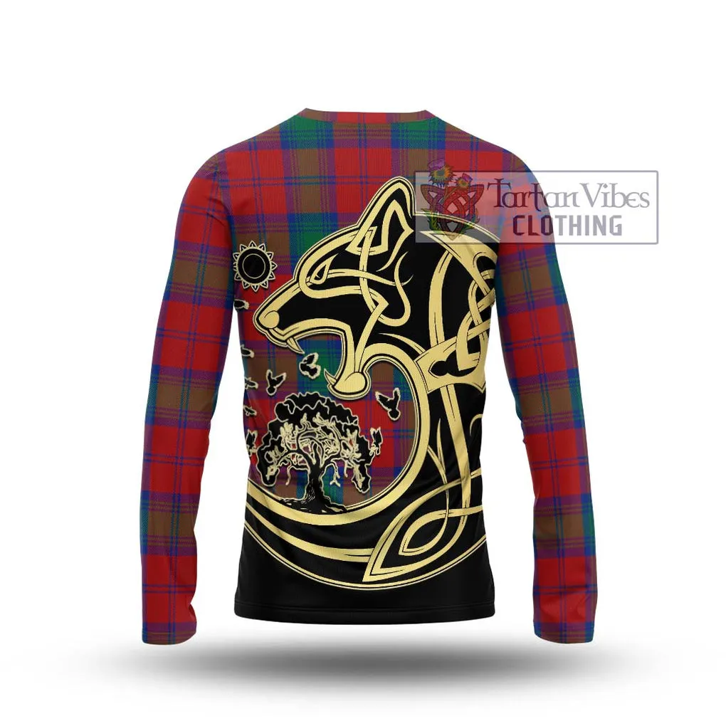 Byres (Byses) Tartan Long Sleeve T-Shirt with Family Crest Celtic Wolf Style