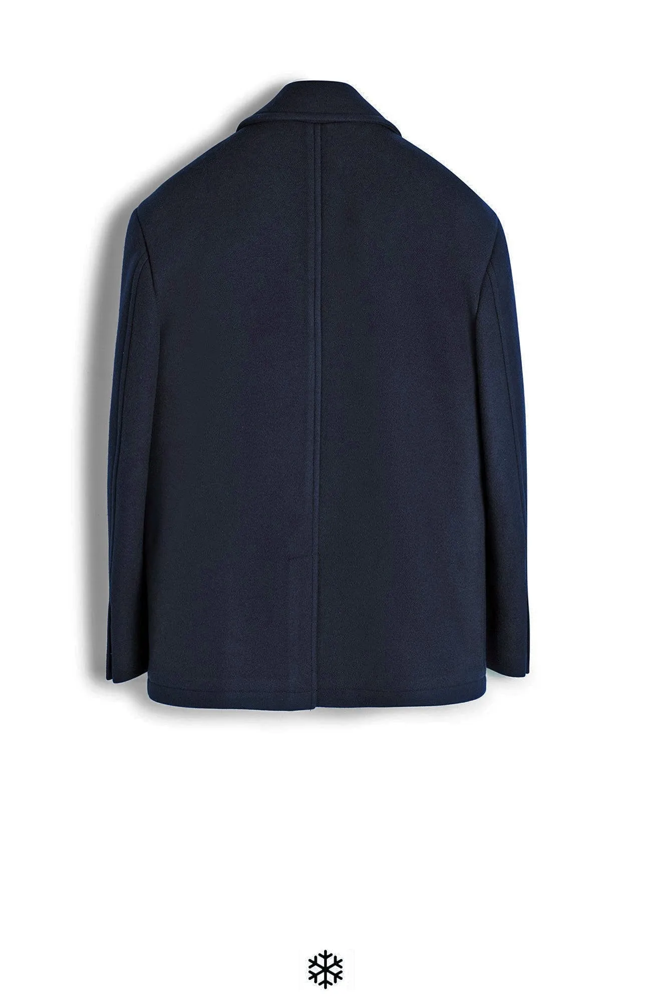 CARRARA NAVY WOOL & CASHMERE PEACOAT