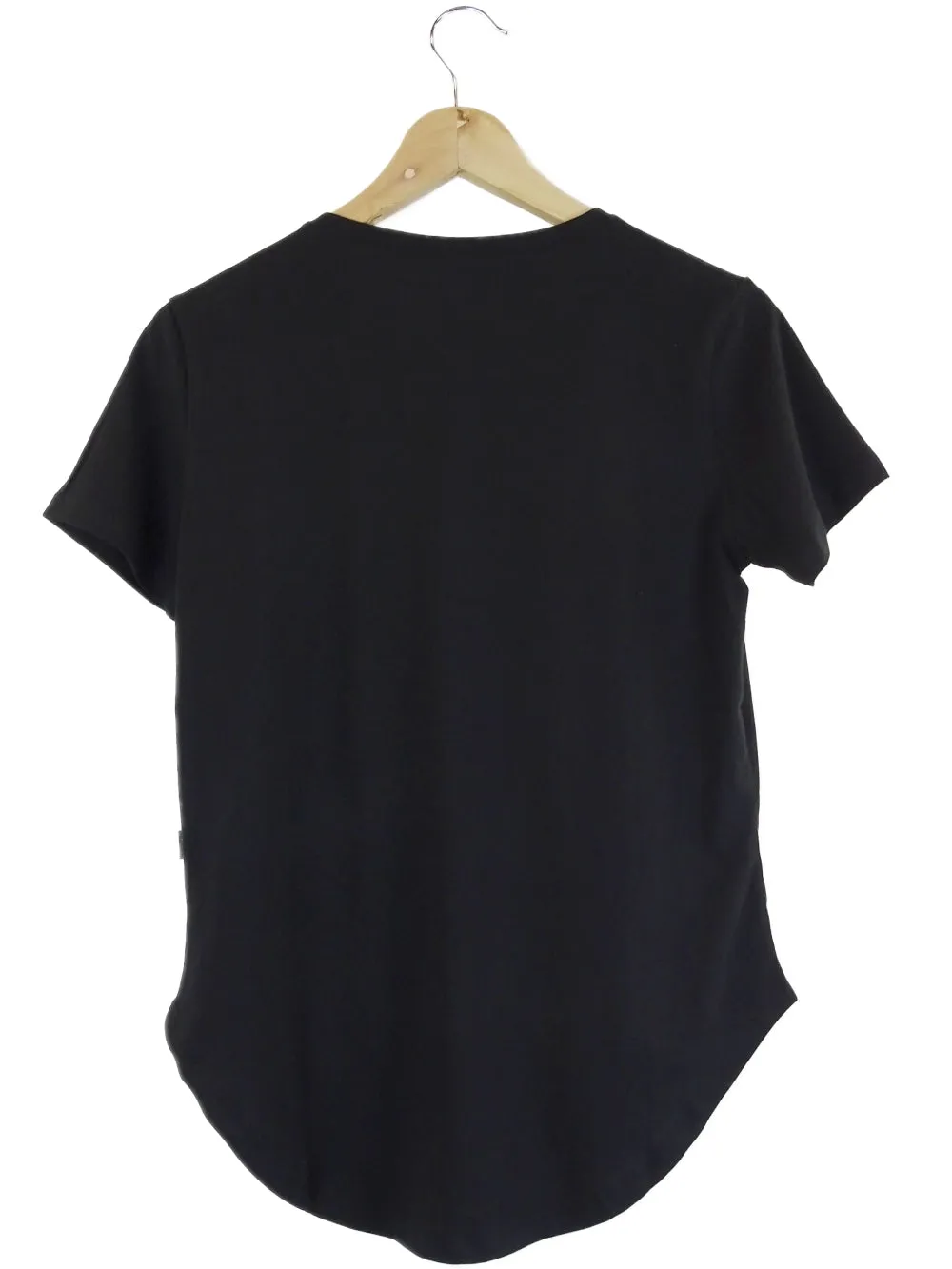 Casa Amuk Black Cotton Saddle Hem T-Shirt 10 | BNWT