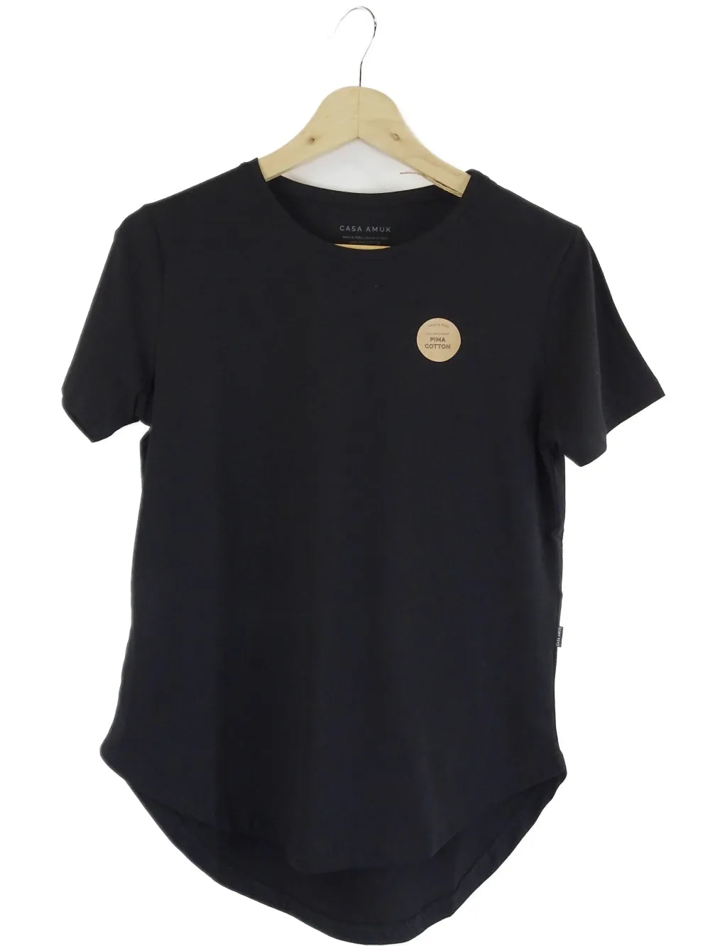 Casa Amuk Black Cotton Saddle Hem T-Shirt 10 | BNWT