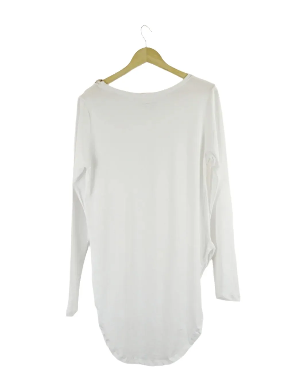 Casa Amuk White Cotton Long Sleeve Teardrop T-Shirt 8 | BNWT