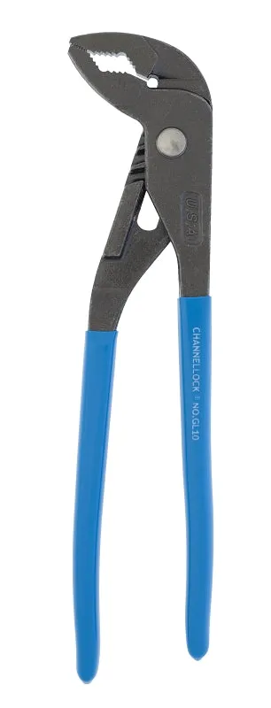 CHANNELLOCK GRIPLOCK Series GL10 Tongue and Groove Plier, 9-1/2 in OAL, 1-1/4 in Jaw Opening, Blue Handle, 1.34 in L Jaw :CD: QUANTITY: 1