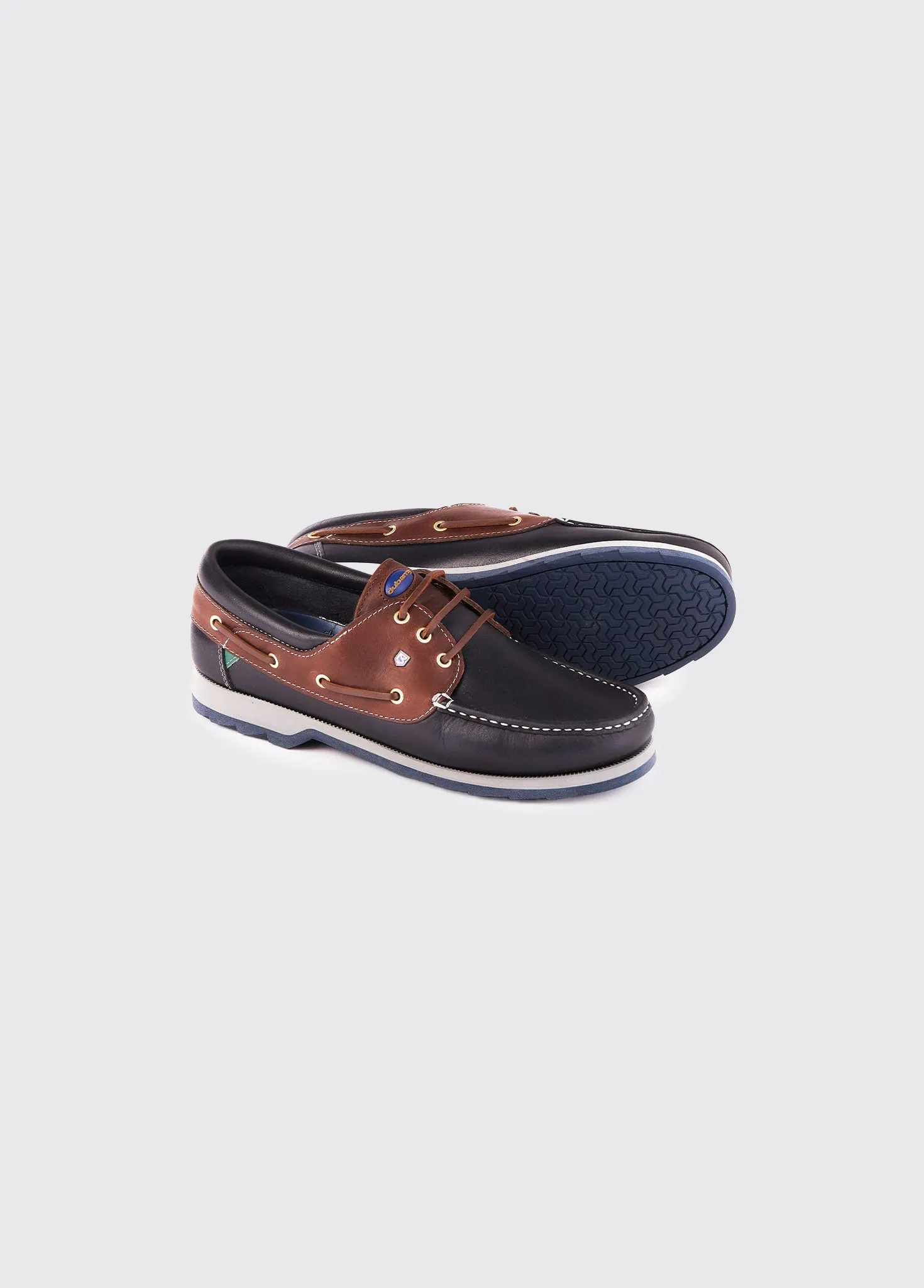 Commander Boat - Navy/Brown