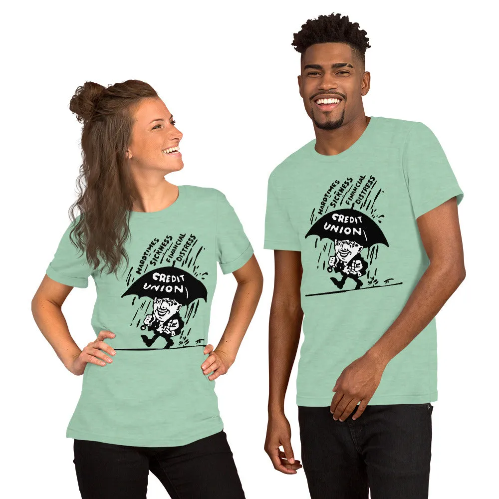 Credit Union Umbrella Man T-Shirt