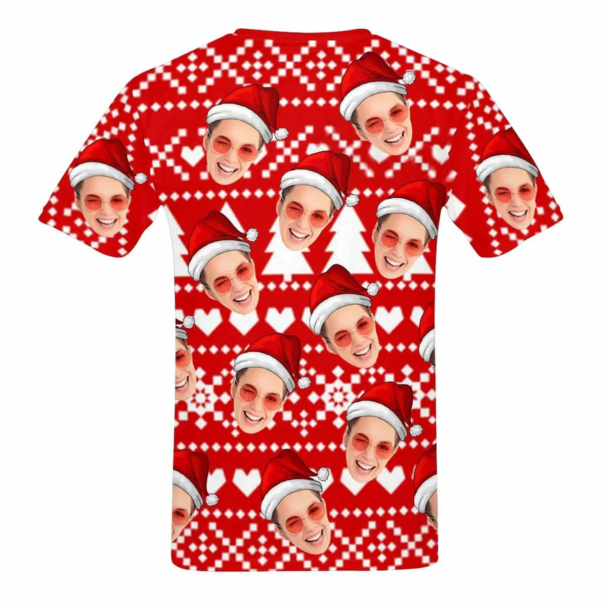 Custom Face Christmas Men's T-shirt