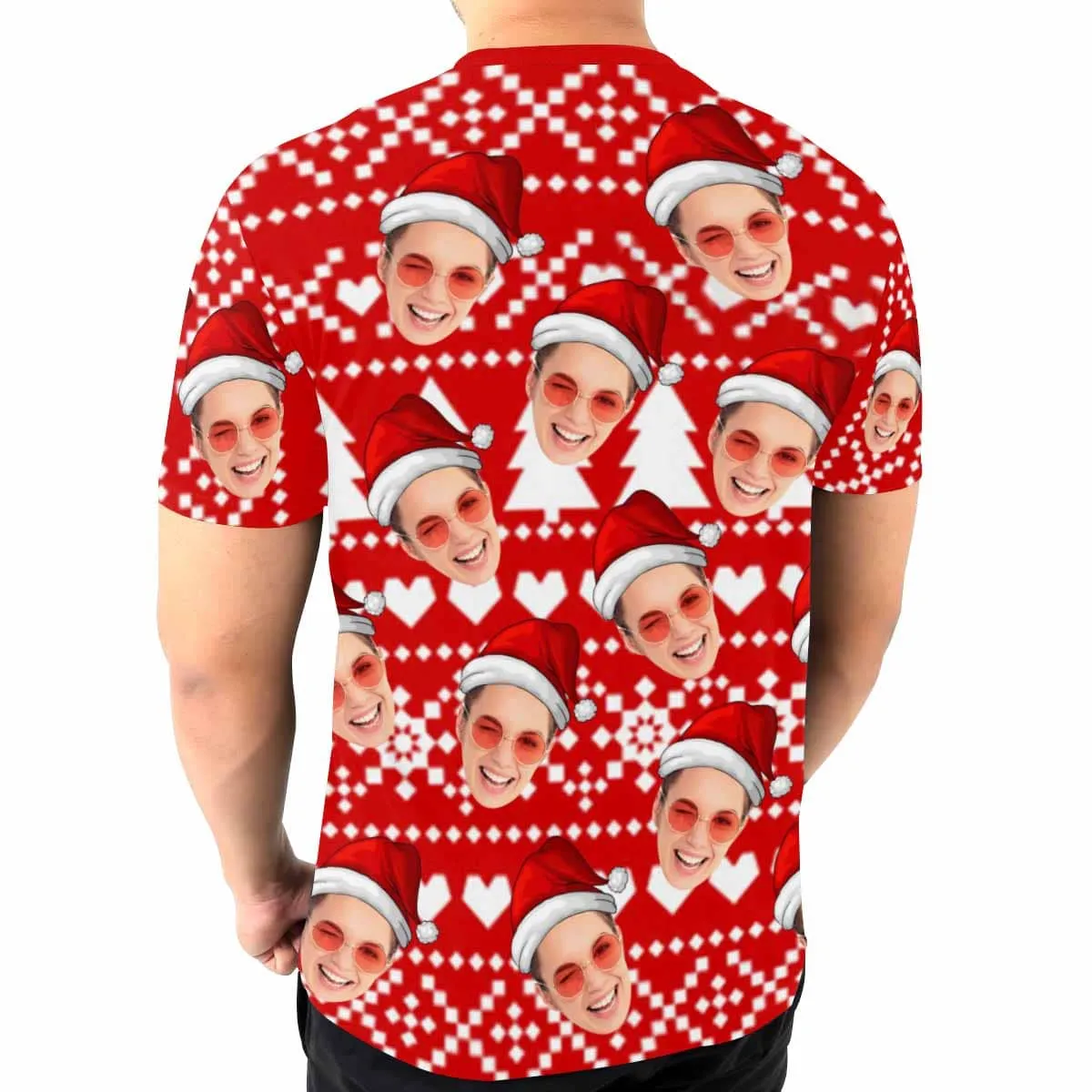 Custom Face Christmas Men's T-shirt