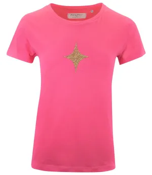 Designing Hollywood  X Madison Maison™ Cotton Fuchsia Star Lady  T Shirt