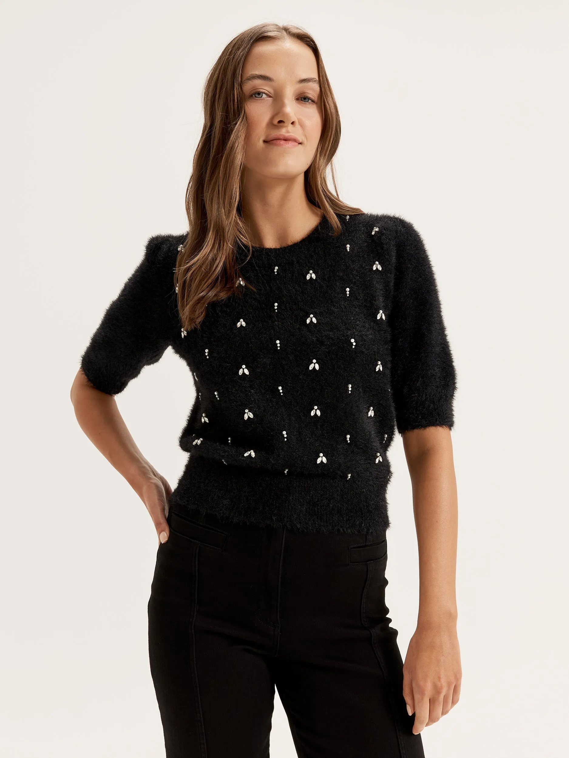 Diamonds & Pearls Knit Top