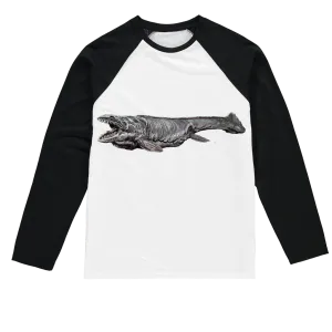 Dino Sea Creature Sublimation Baseball Long Sleeve T-Shirt