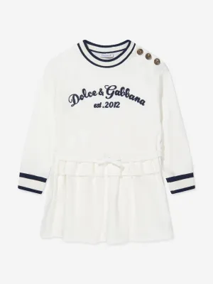 Dolce & Gabbana Girls Contrast Logo Sweater Dress