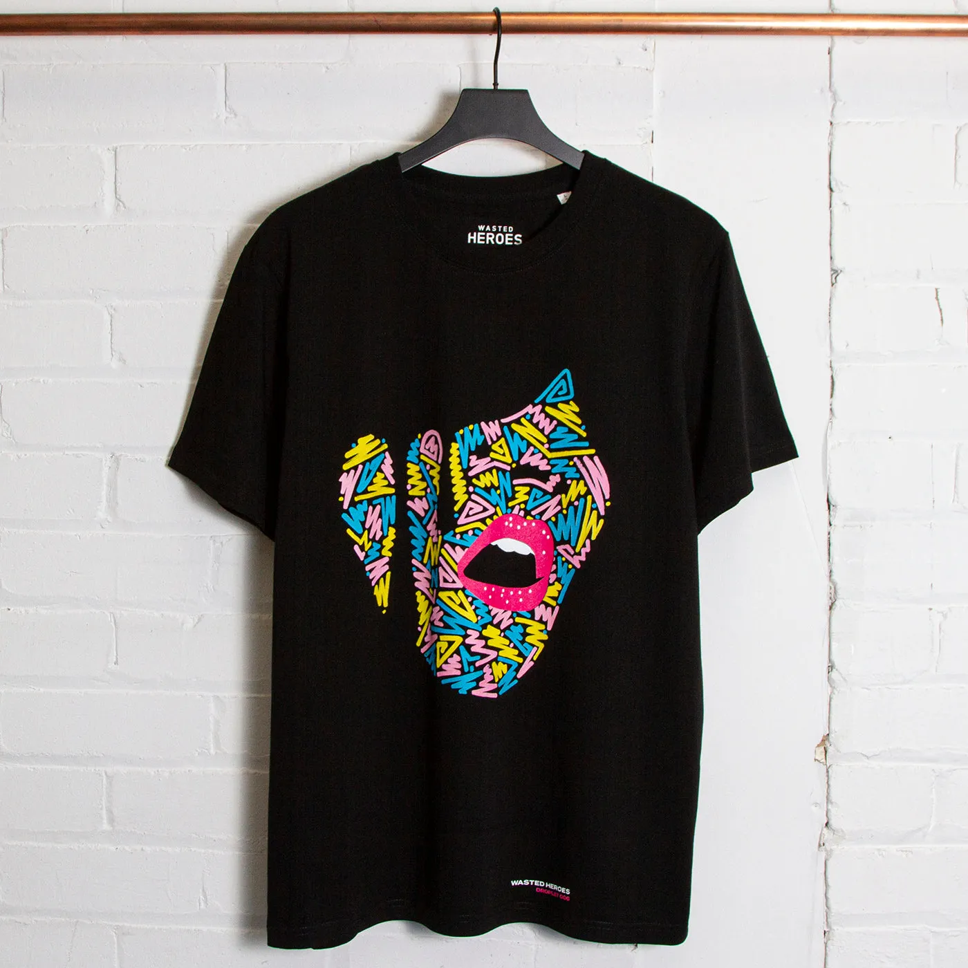 Droplet Face 006 - Tshirt - Black