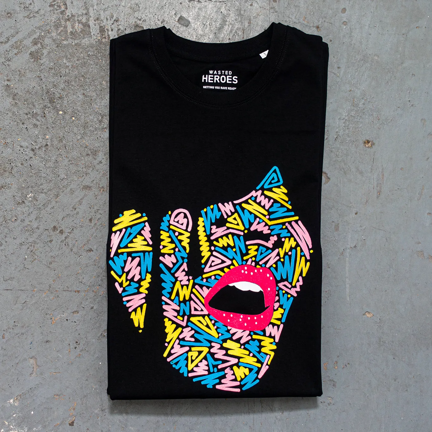 Droplet Face 006 - Tshirt - Black