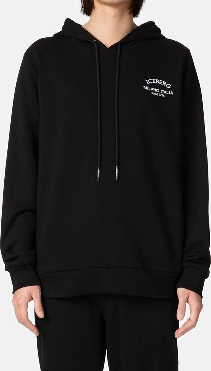 Embroidered Logo Sweat Hoody (Black) - I23E08663179000