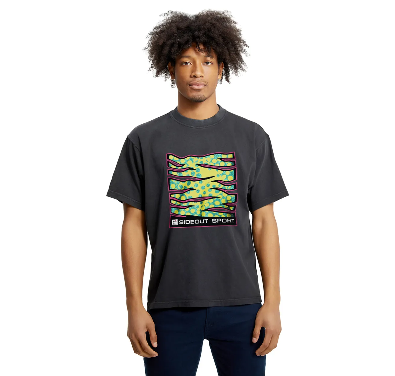 Endless Summer Fished Heavyweight Black Boxy T-shirt