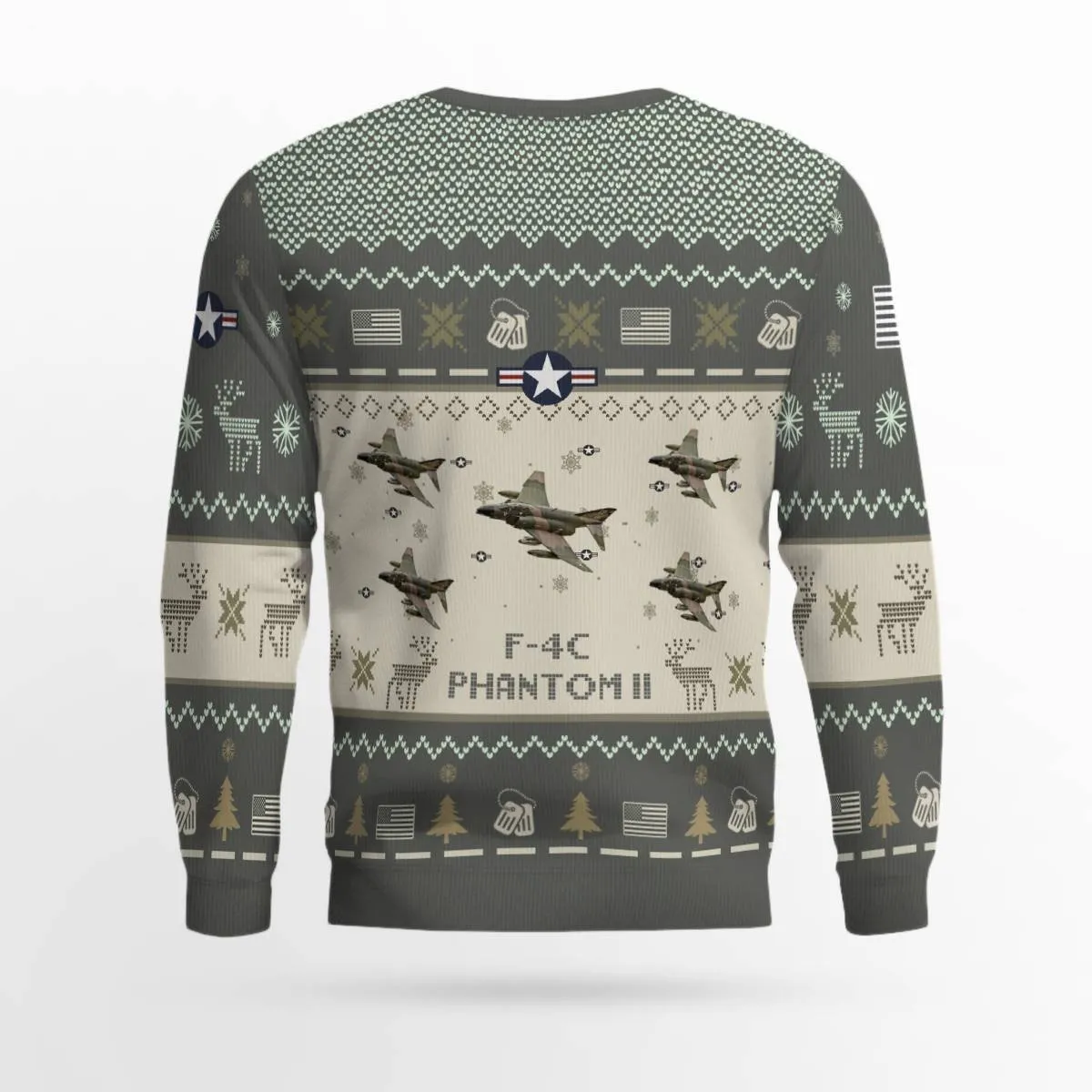 F-4C Phantom II F4C USAF Aircraft Ugly Sweater Christmas, Ugly Sweater Shirt for Men Dad Veteran