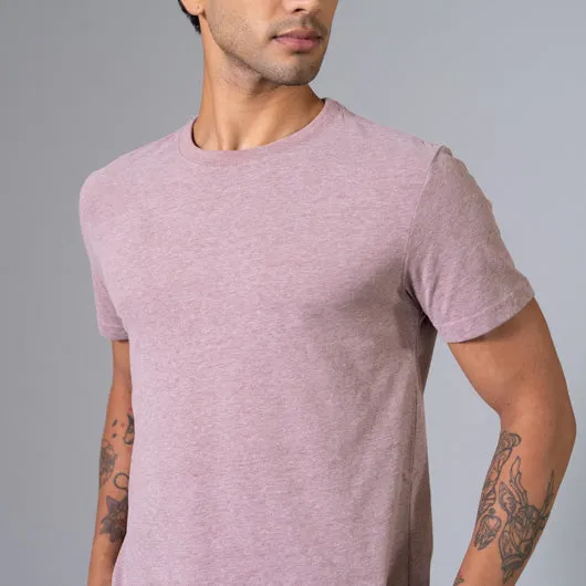 Faded Russet Light Maroon Round Neck T-shirt