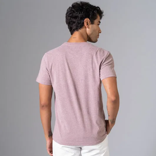 Faded Russet Light Maroon Round Neck T-shirt